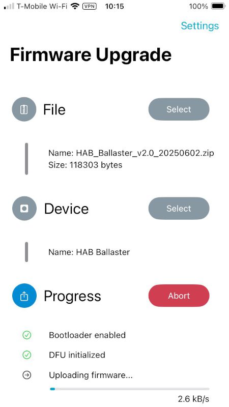 HAB Module OTA DFU