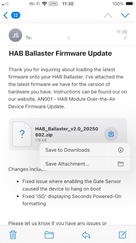 Save High-Altitude Module Firmware file